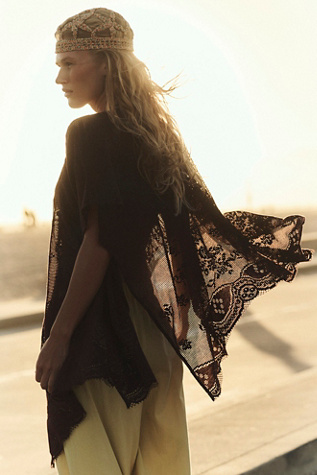 Женский топ Free People Elsa Poncho, цвет: Кофейный — фото 2