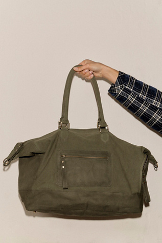 Washed Canvas Weekender Bag