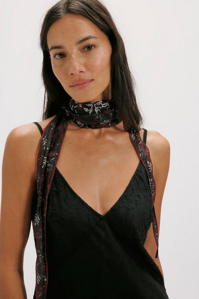 Nigel Preston Patch Lace Chiffon Maxi Dress #2