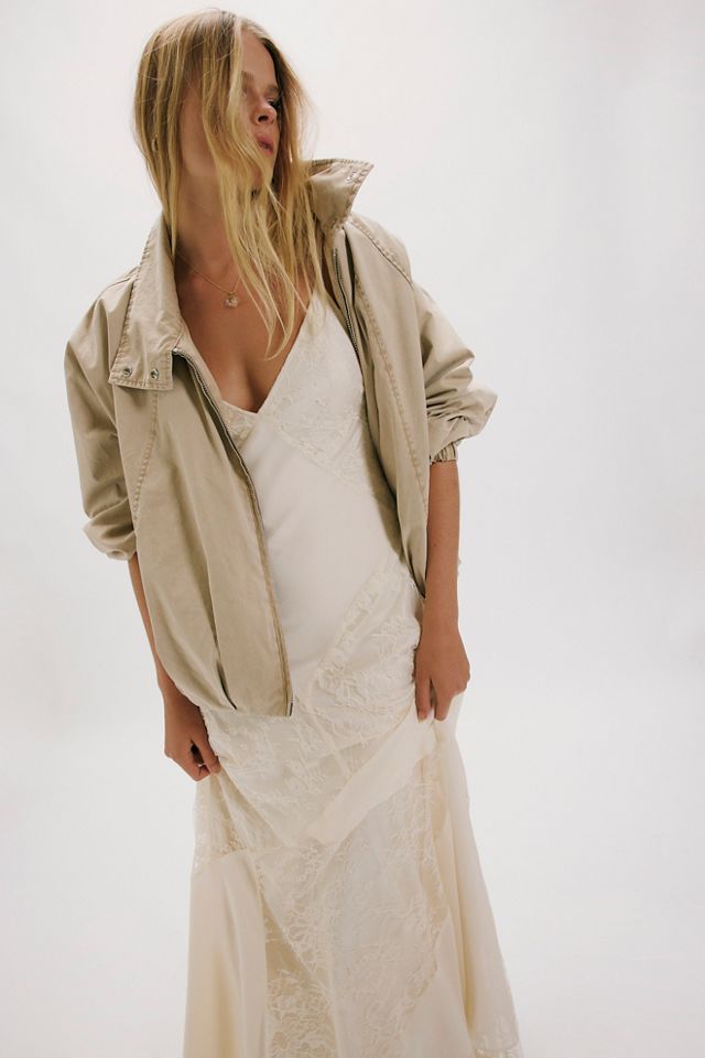 Nigel Preston Patch Lace Chiffon Maxi Dress at Free People in White, Size: S