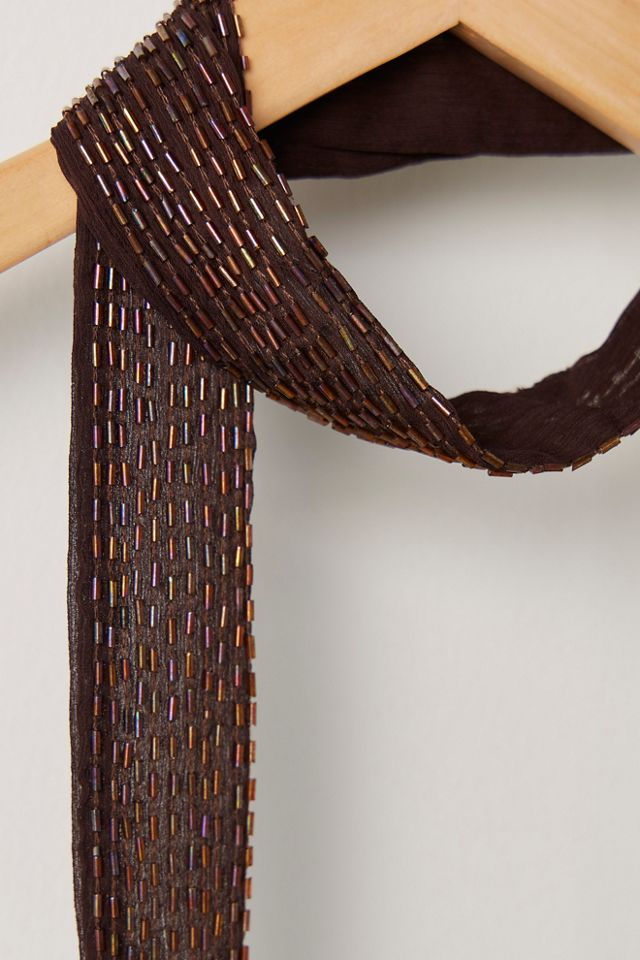 Beaded Mornings Skinny Scarf #2