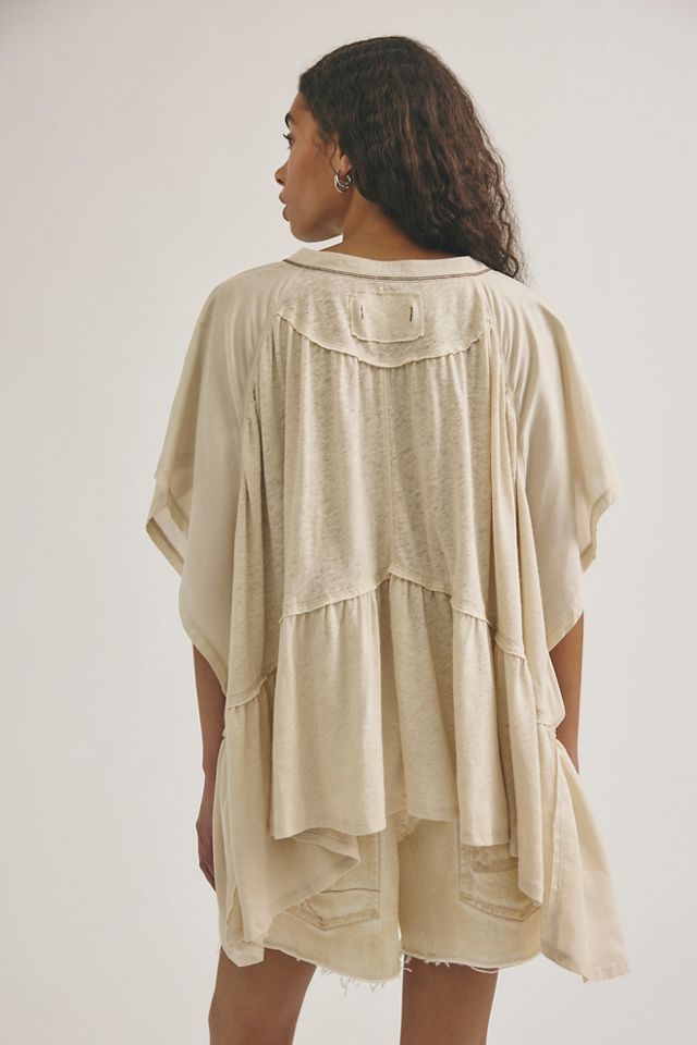 We The Free Daisy Chain Cotton-Linen Henley #1