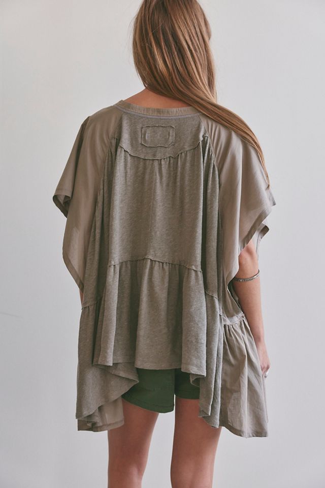 We The Free Daisy Chain Cotton-Linen Henley #1