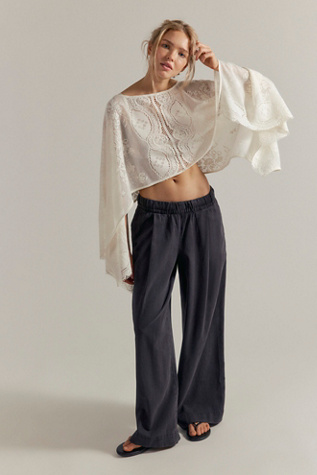 Женские брюки Free People Tidal Moon Low-Rise Pull-On, цвет: Чёрный — фото 2