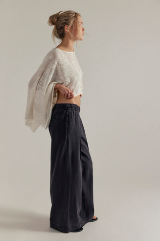 Женские брюки Free People Tidal Moon Low-Rise Pull-On, цвет: Чёрный — фото 4