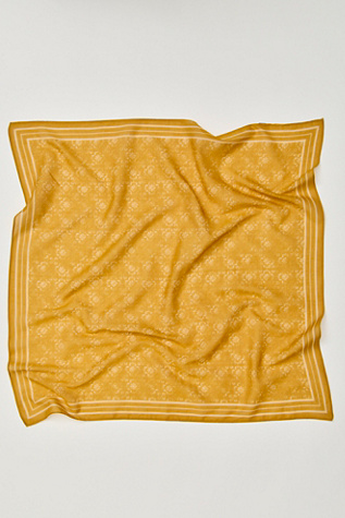 Женские аксессуары Free People Everyday Washed Tile Bandana, цвет: Потёртый горчичный жёлтый — фото 2