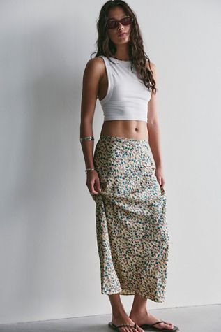 Dosa Green Silk Wrap Skirt Selected by The Curatorial Dept. | Free