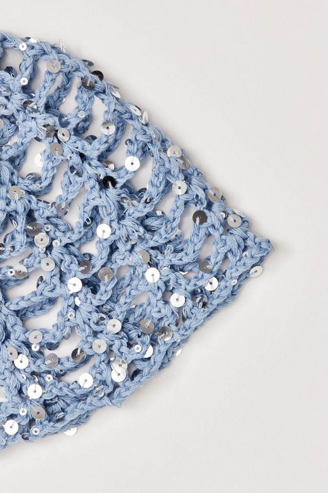 Bonnet Disco à Sequins Crochet Tête de Mort Mila #2
