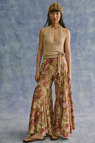 Pantalon à jambes larges imprimé Fallen Star