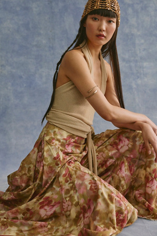 Женские брюки Free People Fallen Star Printed Wide-Leg, цвет: Комбинированный — фото 4