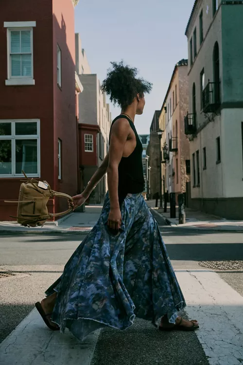 Fallen Star Printed Wide-Leg Pants