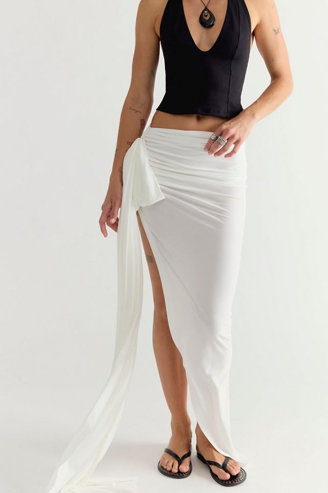 Norma Kamali Diana Bow Long Skirt #2