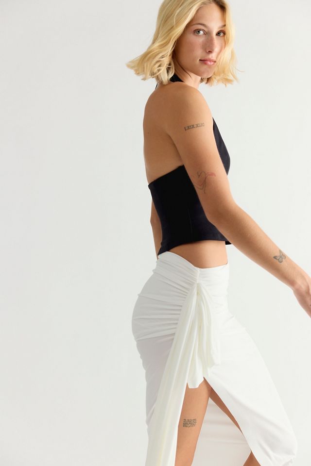 Norma Kamali Diana Bow Long Skirt #3