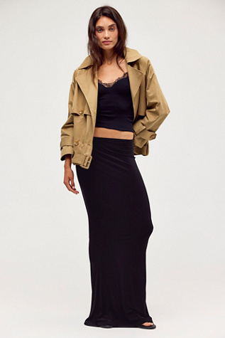 Norma Kamali Obie Long Skirt at Free People in Black, Size: S