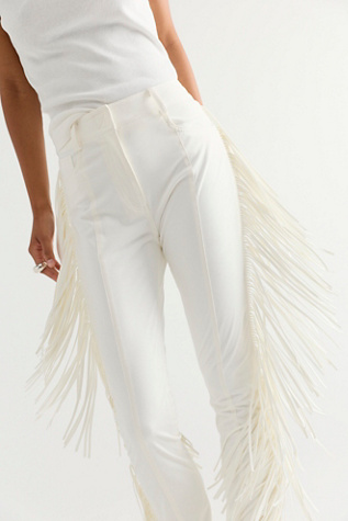 Pantalon slim à franges Spat Norma Kamali