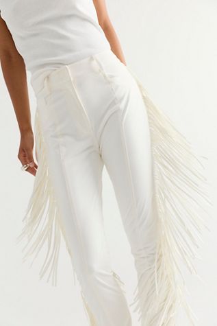 Pantalon slim à franges Spat Norma Kamali