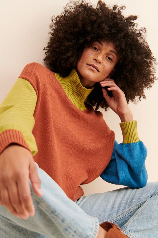 Back Beat Co. Colorblock Turtleneck Pullover #3