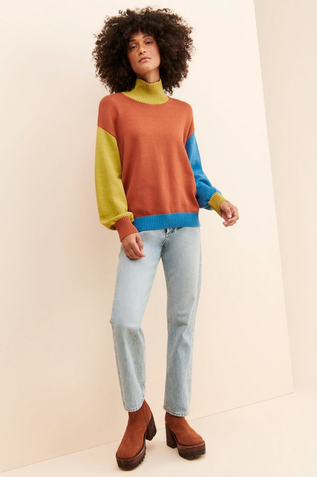 Back Beat Co. Colorblock Turtleneck Pullover #2