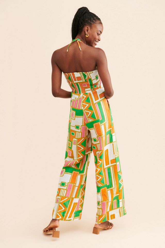 S/W/F Halter Linen Jumpsuit #1
