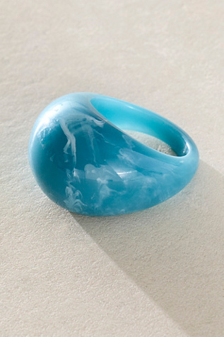 Hudson Dome Ring by Free People in Blue, Size: 7