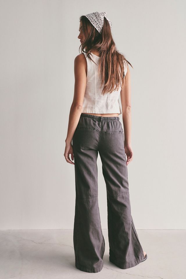 Pantalon évasé ample en lin Break The Ice #2