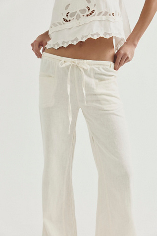 Break The Ice Linen Slouch Flare Pants