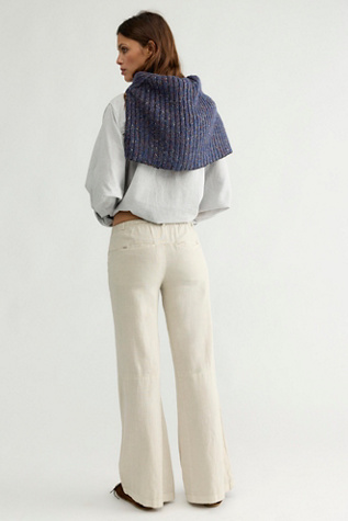 Женские брюки Free People Break The Ice Linen Slouch Flare, цвет: Берёзовый — фото 2