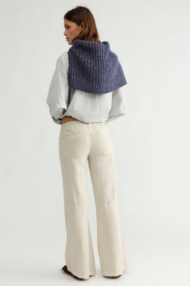 Break The Ice Linen Slouch Flare Pants #1