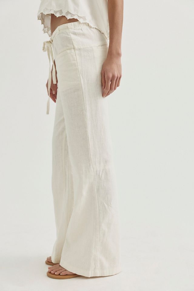 Break The Ice Linen Slouch Flare Pants #3