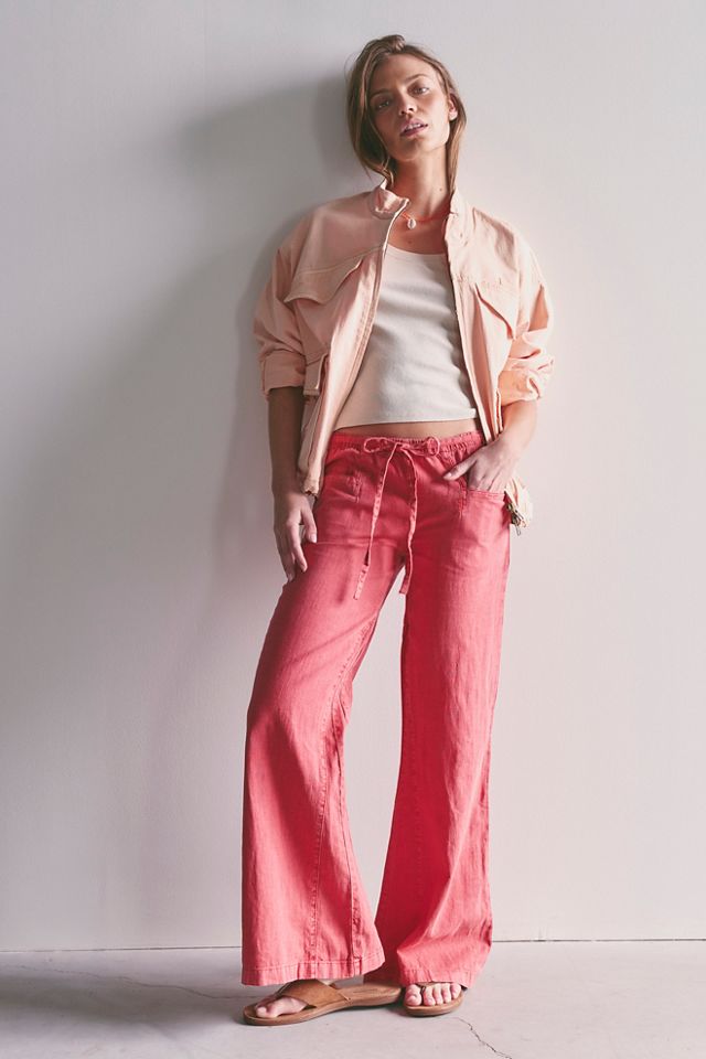 Break The Ice Linen Slouch Flare Pants #2