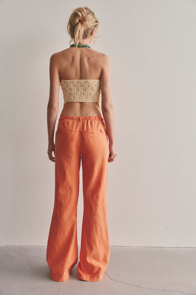 Break The Ice Linen Slouch Flare Pants #1