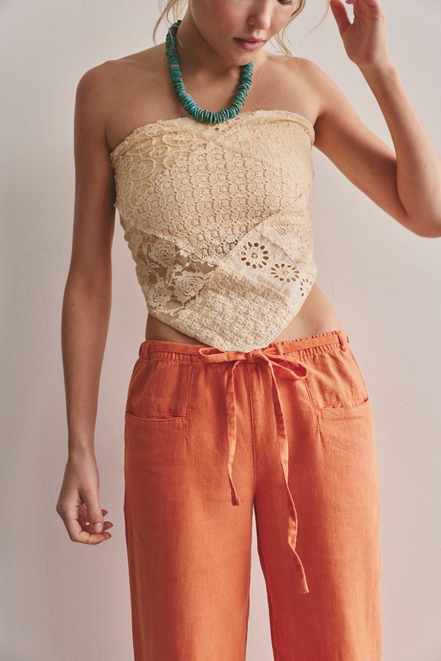 Break The Ice Linen Slouch Flare Pants #2