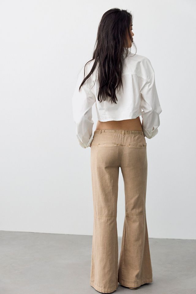 Break The Ice Linen Slouch Flare Pants #4