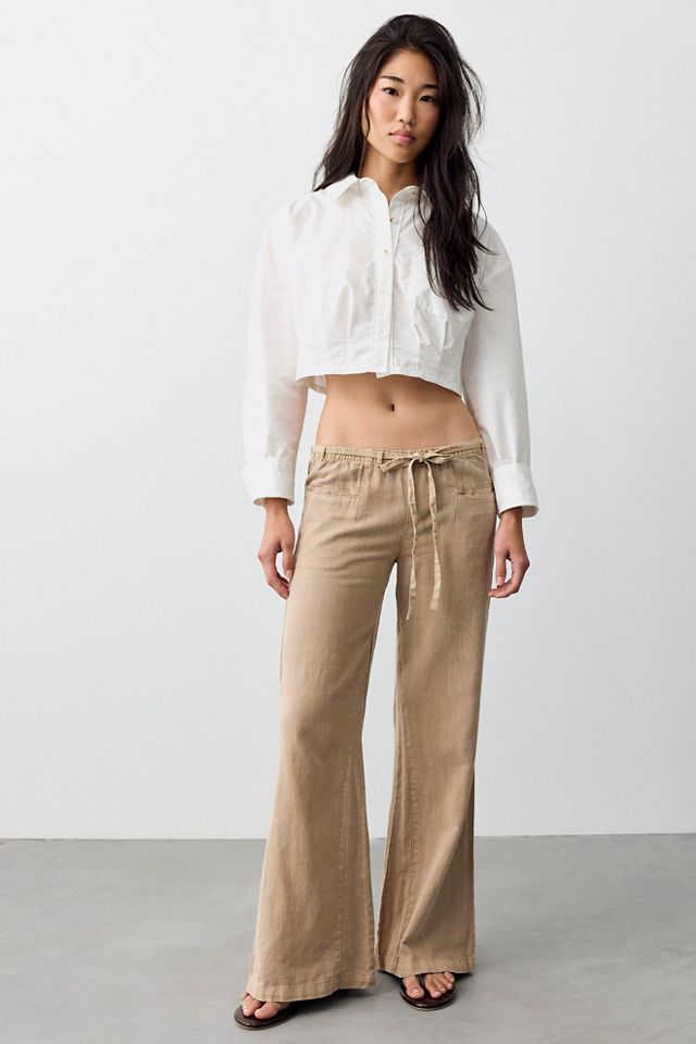 Break The Ice Linen Slouch Flare Pants #6
