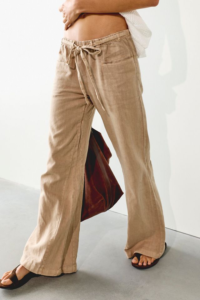 Break The Ice Linen Slouch Flare Pants #2