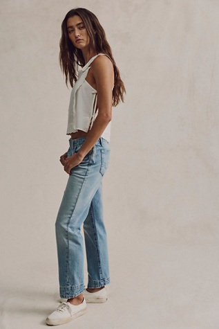 We The Free Leona Low-Rise Twisted Slim Jeans at Free People in Light Wash, Size: 29