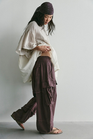 We The Free Reef Curved Linen Cargo Pants