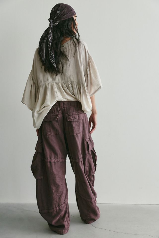 We The Free Reef Curved Linen Cargo Pants #1