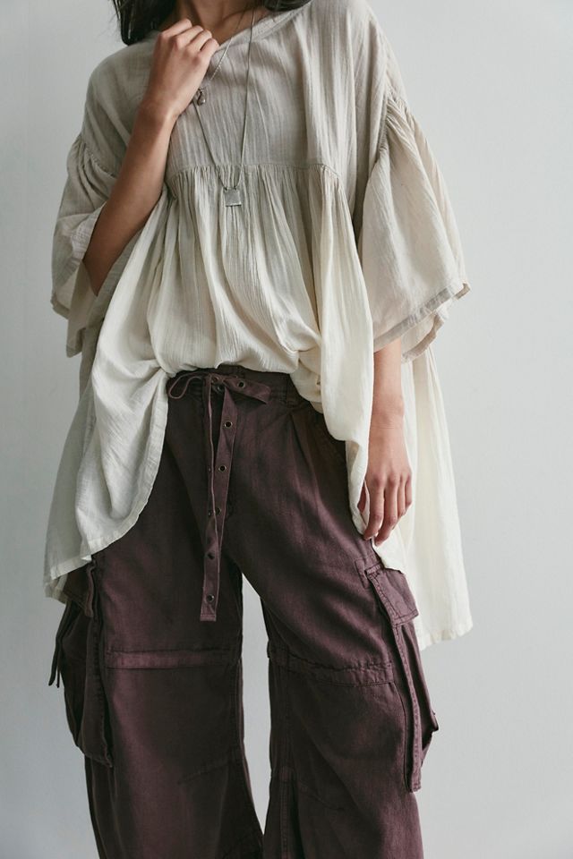 We The Free Reef Curved Linen Cargo Pants #2