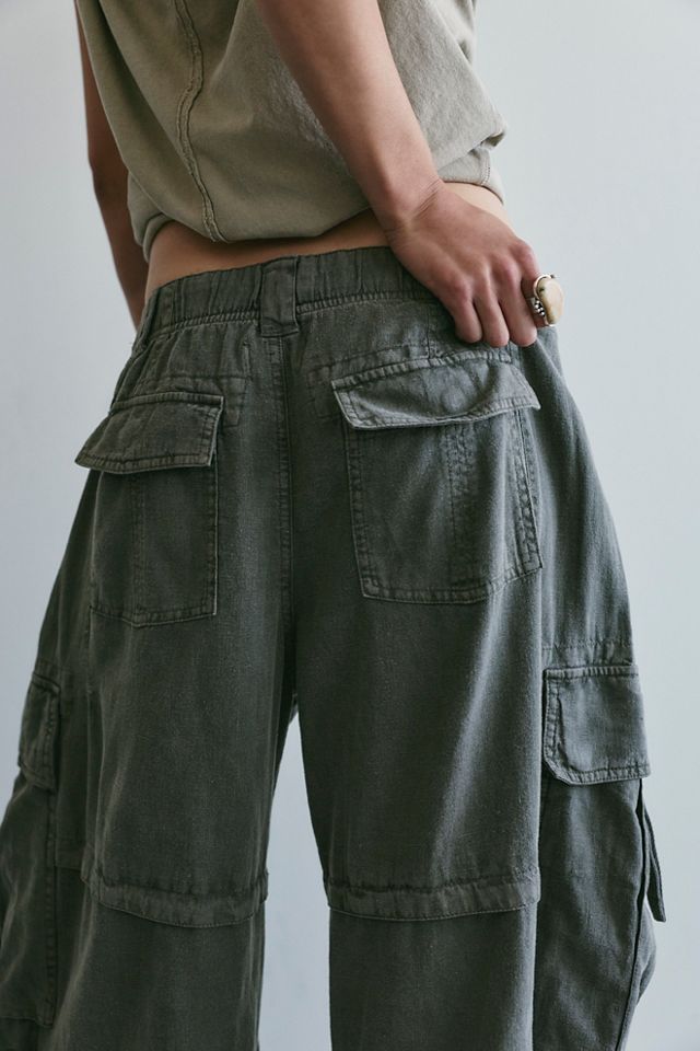 We The Free Reef Curved Linen Cargo Pants #4