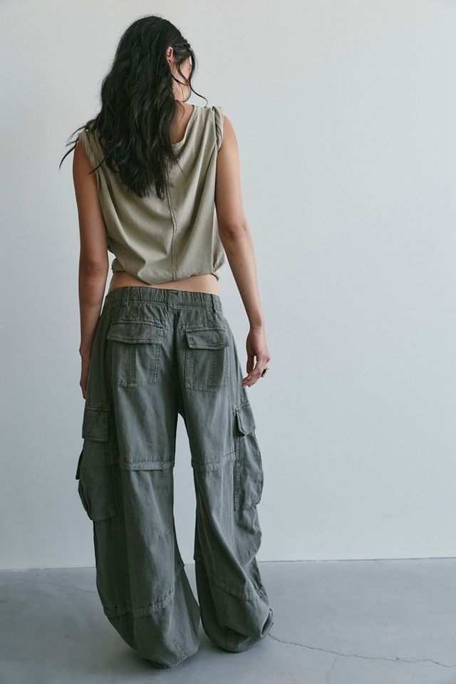 We The Free Reef Curved Linen Cargo Pants #1