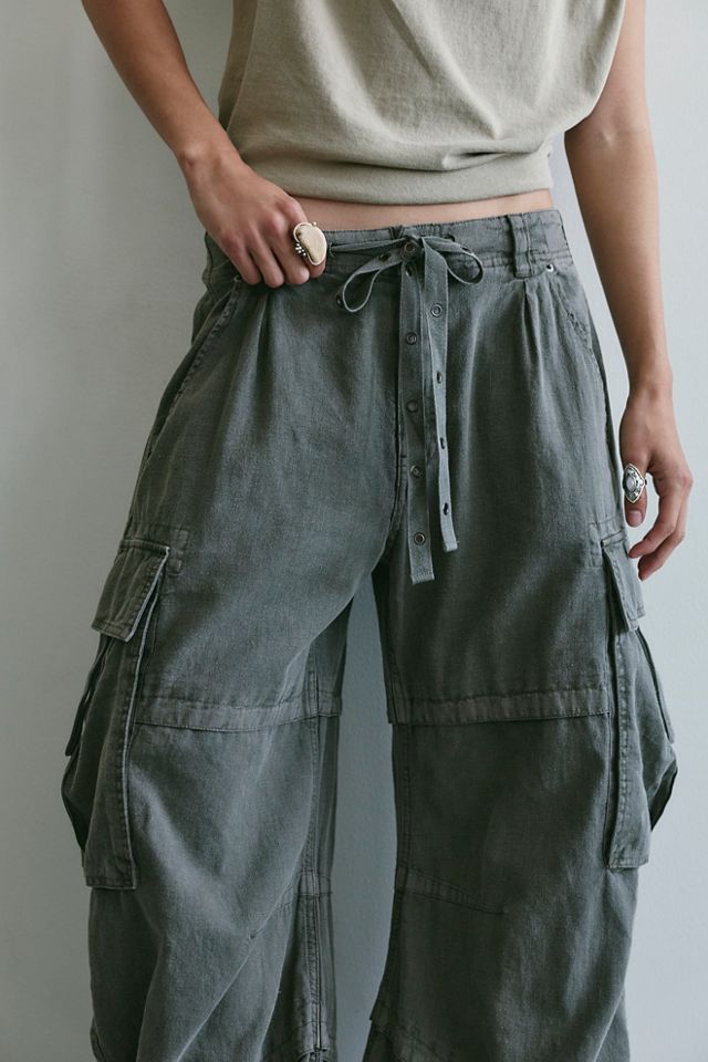 We The Free Reef Curved Linen Cargo Pants #2