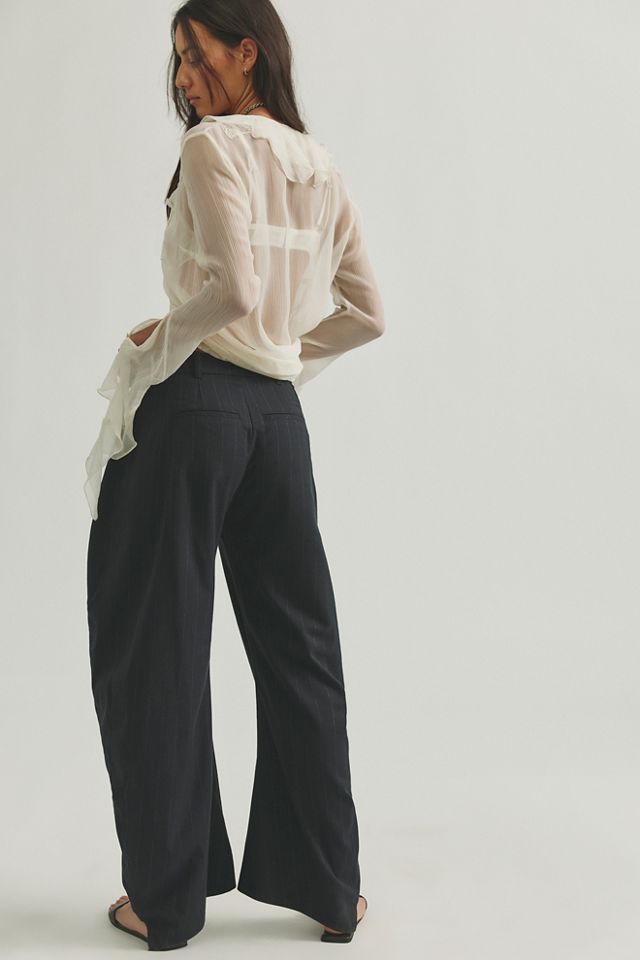 Spotlight Menswear Striped Barrel Trousers #1