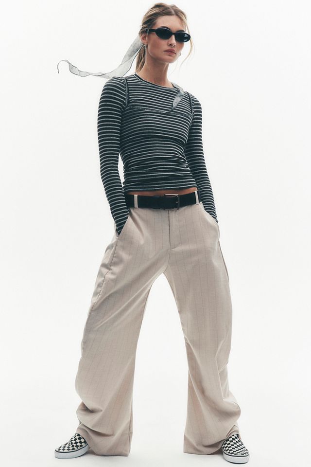 Pantalon Barrel Rayé Spotlight pour Homme #1