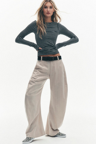 Spotlight Menswear Striped Barrel Trousers