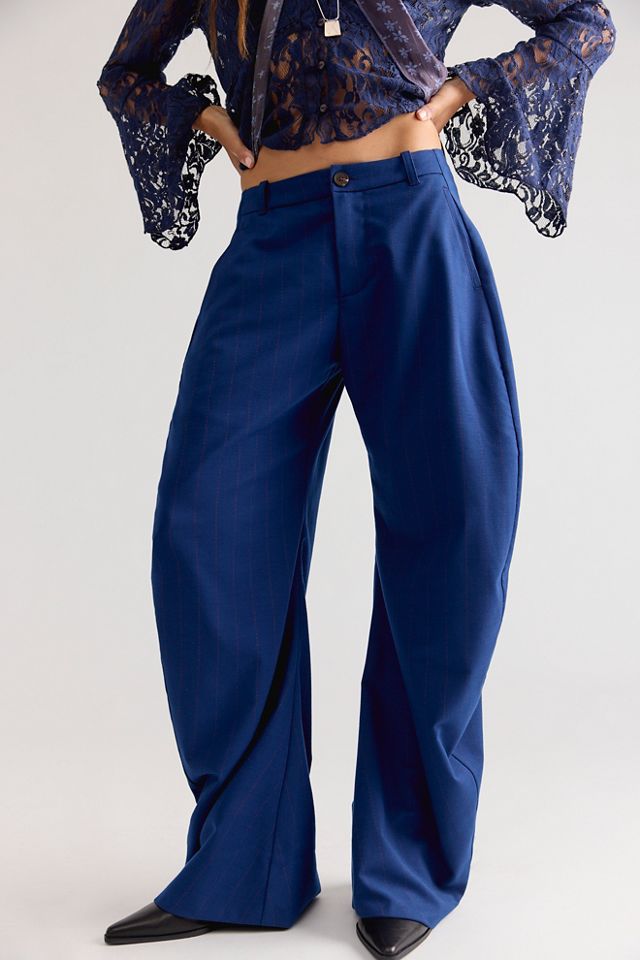 Spotlight Menswear Striped Barrel Trousers #3