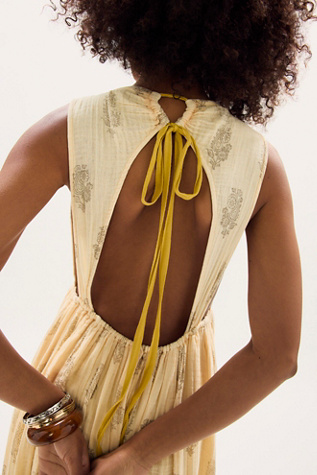 Женское платье Free People Driftwood Maxi, цвет: Белый комбинированный — фото 7