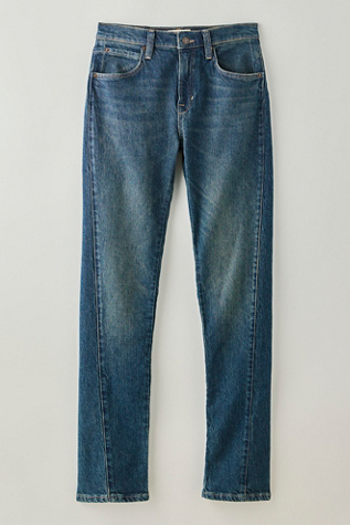 Женские джинсы We The Free Edie High-Rise Tapered, цвет: Синий — фото 2