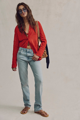 We The Free Edie High-Rise Tapered Jeans at Free People in Light Wash, Size: 29 S