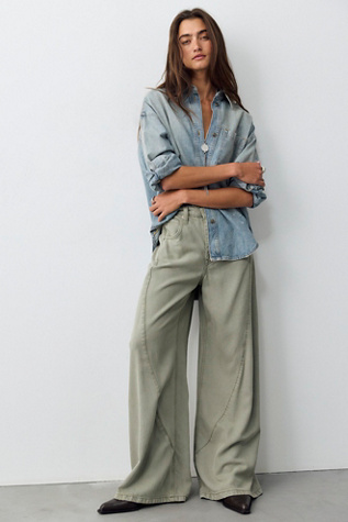 We The Free Haven Twisted Wide-Leg Jeans by Free People